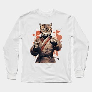 Cat Karate Fighter - Karate Cat Long Sleeve T-Shirt